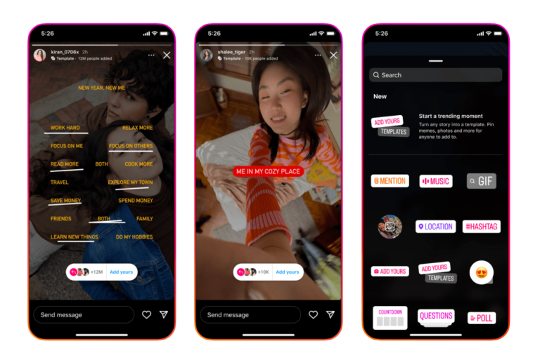 Instagram launches customizable 'Add Yours' templates